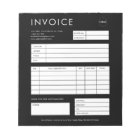 Black Minimalist Custom Small Business Invoice