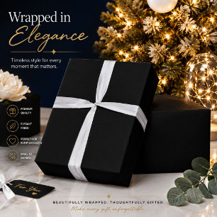 Black Minimalist Luxury Wrapping Paper