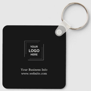 Black Minimalist Modern Business Promotional  Key Ring