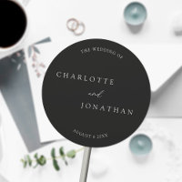 Black Minimalist Modern Elegant Wedding