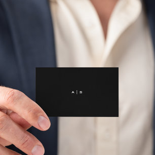 Black Minimalist Modern Professional Business Card