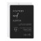 Black Minimalist Modern Wedding Invitations