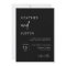 Black Minimalist Modern Wedding Invitations