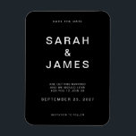 Black Minimalist Modern Wedding Save the Date Magnet<br><div class="desc">Black Minimalist Modern Wedding Save the Date Magnet. Personalise this save the date card with your details,  message and other information.</div>