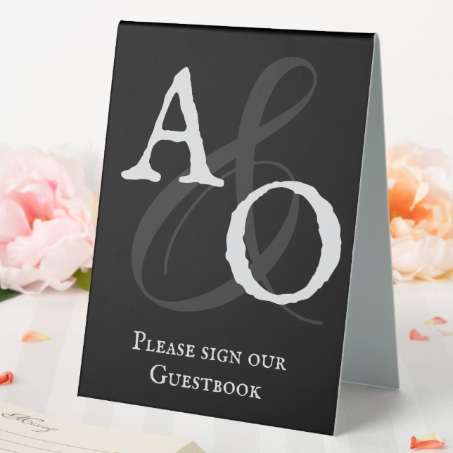 Black Minimalist Monogram Wedding (In SItu (Wedding))
