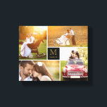 Black Minimalist Monogram Wedding 4 Photo Collage Canvas Print<br><div class="desc">Designed by fat*fa*tin. Easy to customise with your own text,  photo or image. For custom requests,  please contact fat*fa*tin directly. Custom charges apply.

www.zazzle.com/fat_fa_tin
www.zazzle.com/color_therapy
www.zazzle.com/fatfatin_blue_knot
www.zazzle.com/fatfatin_red_knot
www.zazzle.com/fatfatin_mini_me
www.zazzle.com/fatfatin_box
www.zazzle.com/fatfatin_design
www.zazzle.com/fatfatin_ink</div>