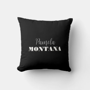 Black Minimalist Personal Modern Cushion