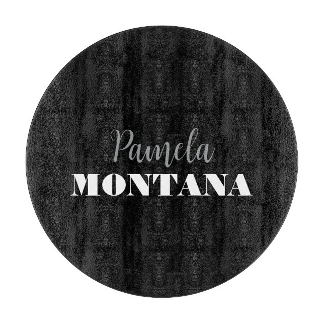 Black Minimalist Personal Modern Cutting Board (Front)