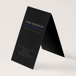 Black Minimalist Plain Premium Luxury Linen Business Card