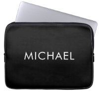 Black Minimalist Professional Plain Simple Name