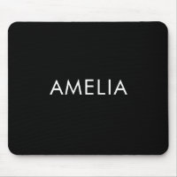Black Minimalist Professional Plain Simple Name