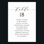 Black Minimalist Script Wedding Seating Plan Table Number<br><div class="desc">Customisable table number seating plan. It features a black whimsical script and classic typography. Personalise by adding your own details. This minimalist table seating plan is perfect for any weddings,  baby showers,  bridal showers,  birthdays,  and so much more.</div>