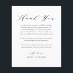 Black Minimalist Script Wedding Thank You Card<br><div class="desc">An elegant,  customisable wedding thank you stationery card. It features minimalist typography and script. Personalise by adding your wedding photo and details. This minimalist wedding thank you card is perfect for any wedding theme.</div>