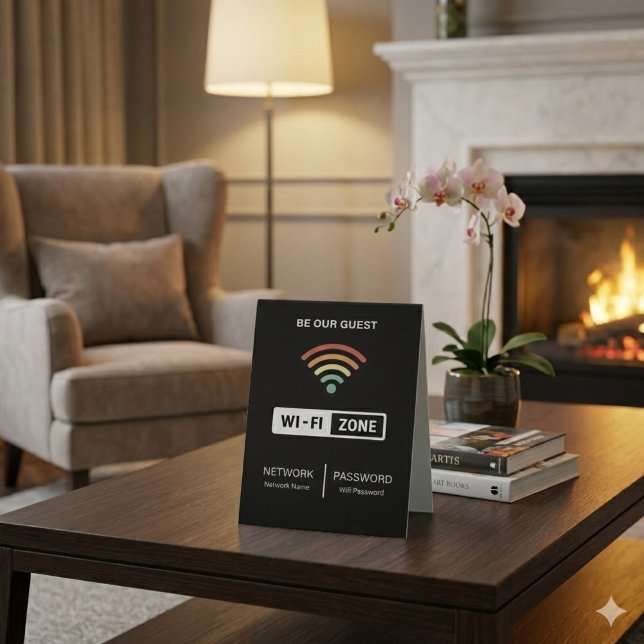 Black Minimalist Simple Wifi Password  (Creator Uploaded)