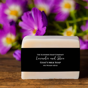 Black Minimalist Soap Belly Band Invitation Belly Band