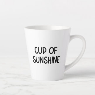 Black Minimalist Typographic Cup of Sunshine Mug