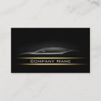 Black Minimalist Yellow Line Car Darker Layout