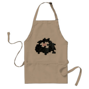 Black Missing Puzzle Piece Custom Standard Apron