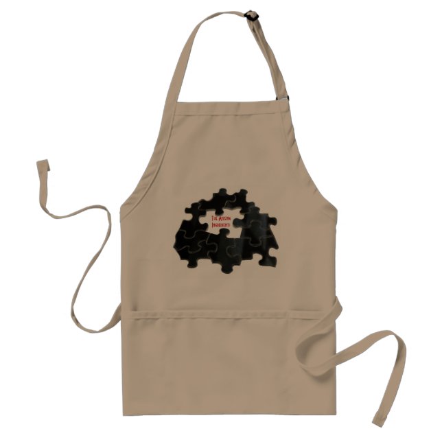 Black Missing Puzzle Piece Custom Standard Apron (Front)