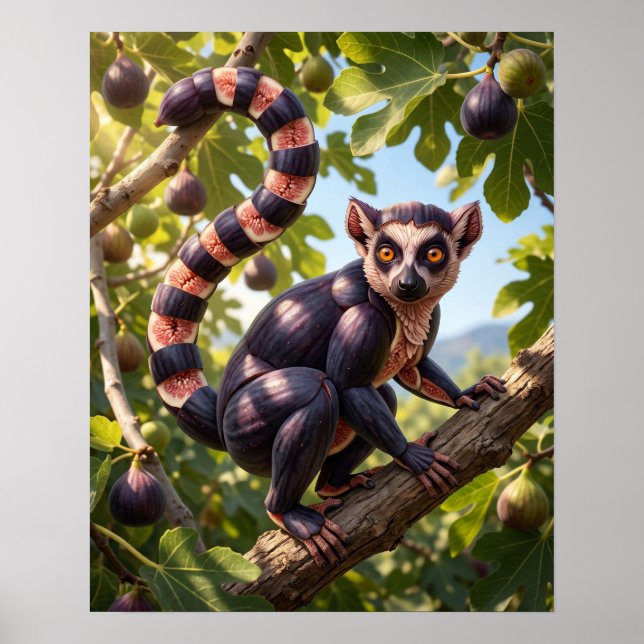 Black Mission Fig Lemur  Poster (Front)