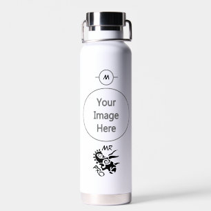 Black Mister Pro Triceratops Skilled Ancient  Water Bottle
