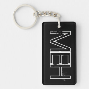 Black MO Monogram Key Ring