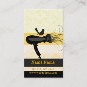 Black Mockingbird Beauty Spa  Hairdryer Appointment Card