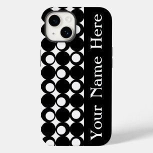 Black Mod Ball Design with name Case-Mate iPhone 14 Case
