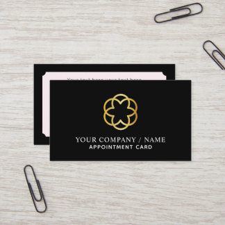 Black Modern Appointment Card