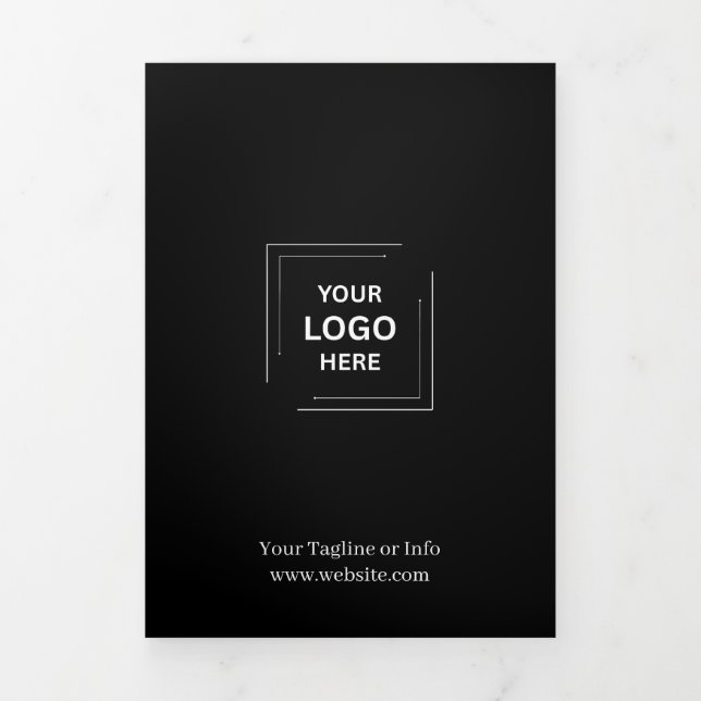 Black Modern Branded Folded Business Brochure  (Cover)