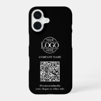 Black Modern Business Logo & QR Code Promotional