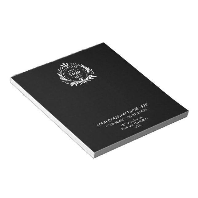 Black Modern Business Professional Custom Notes (Angled)