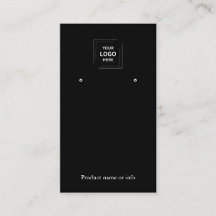 Black Modern Custom Business Logo Jewellery Displa Card