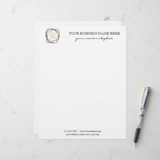 Black Modern Elegant Custom Business Logo    Letterhead