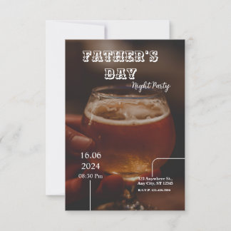 Black Modern Father's Day Invitation 