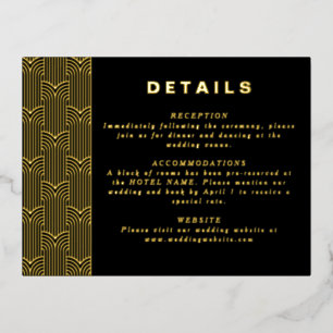 Black Modern Foil Detail Card