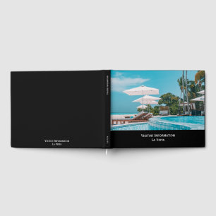 Black Modern Guest Book   Custom Vacation Rental 
