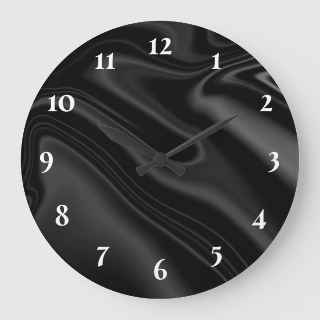 Black modern large clock (Front)