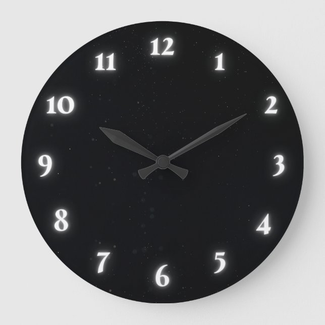 Black modern  large clock (Front)