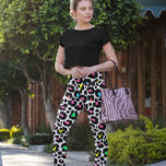 Black Modern Leopard Pattern Leggings<br><div class="desc">unique leopard pattern such an eye catchy design for leopard lovers.</div>