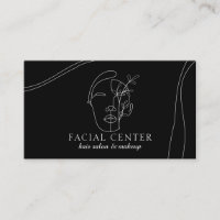 Black Modern Makeup Woman Face Hair Stylist Facial