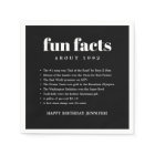 Black Modern Minimal Fun Facts Birthday Year