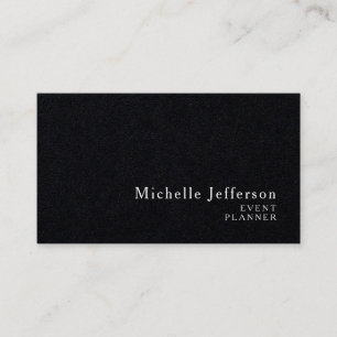 Black Modern Minimalist Plain Simple Creative Business Card