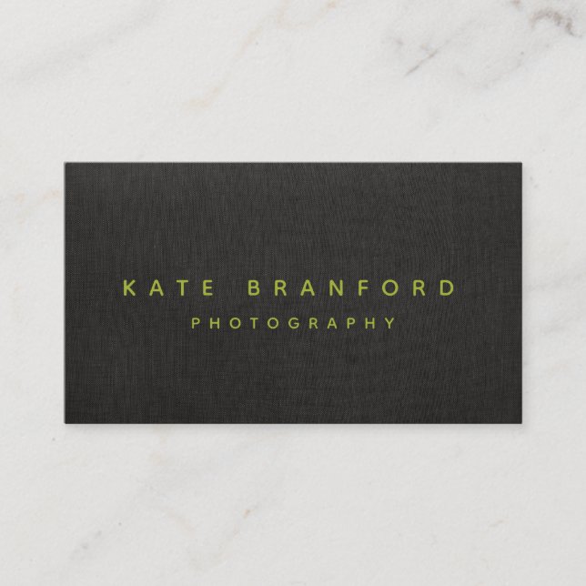 Black  Modern Minimalistic Professional Business Card (Front)