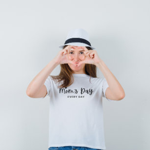 Black Modern Mum's Day Every Day T-Shirt