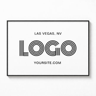 Black Modern Rectangular Logo Poster
