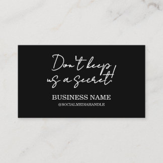 Black Modern Refer A Friend Business Card