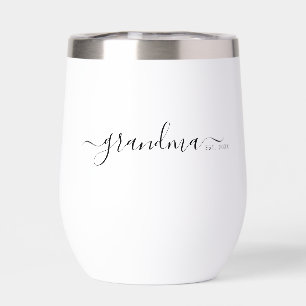 Black Modern Script Established Grandma