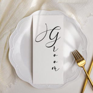 Black Modern Simple Script Reserved Seating Menu