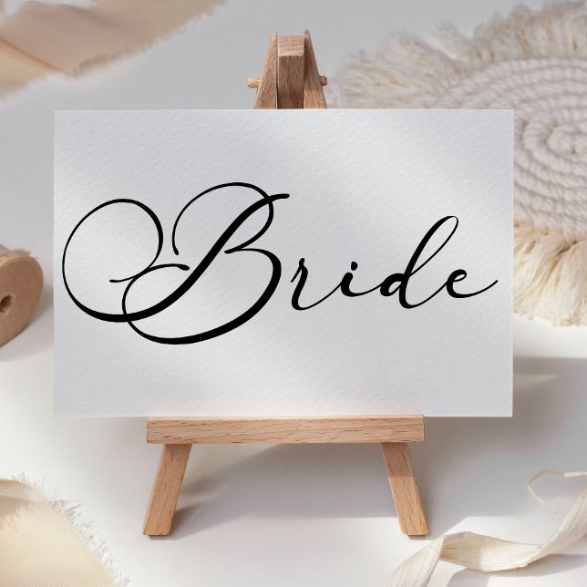 Black Modern Simple Wedding Reserved Place Card (Creator Uploaded)